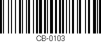 Código de barras (EAN, GTIN, SKU, ISBN): 'CB-0103'