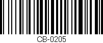 Código de barras (EAN, GTIN, SKU, ISBN): 'CB-0205'