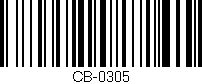 Código de barras (EAN, GTIN, SKU, ISBN): 'CB-0305'
