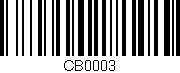 Código de barras (EAN, GTIN, SKU, ISBN): 'CB0003'
