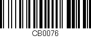 Código de barras (EAN, GTIN, SKU, ISBN): 'CB0076'