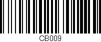 Código de barras (EAN, GTIN, SKU, ISBN): 'CB009'