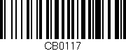 Código de barras (EAN, GTIN, SKU, ISBN): 'CB0117'