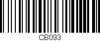 Código de barras (EAN, GTIN, SKU, ISBN): 'CB093'