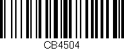 Código de barras (EAN, GTIN, SKU, ISBN): 'CB4504'