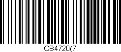 Código de barras (EAN, GTIN, SKU, ISBN): 'CB4720(7'