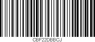 Código de barras (EAN, GTIN, SKU, ISBN): 'CBF22DBBCJ'
