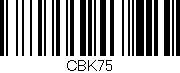 Código de barras (EAN, GTIN, SKU, ISBN): 'CBK75'