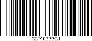 Código de barras (EAN, GTIN, SKU, ISBN): 'CBP18BBBCJ'