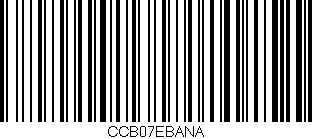 Código de barras (EAN, GTIN, SKU, ISBN): 'CCB07EBANA'