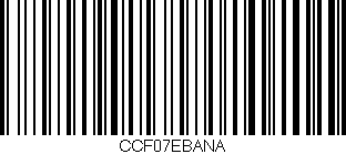 Código de barras (EAN, GTIN, SKU, ISBN): 'CCF07EBANA'