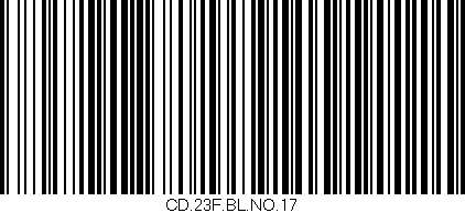 Código de barras (EAN, GTIN, SKU, ISBN): 'CD.23F.BL.NO.17'