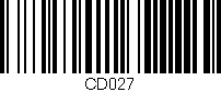 Código de barras (EAN, GTIN, SKU, ISBN): 'CD027'