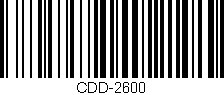 Código de barras (EAN, GTIN, SKU, ISBN): 'CDD-2600'