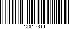 Código de barras (EAN, GTIN, SKU, ISBN): 'CDD-7610'