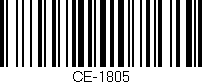 Código de barras (EAN, GTIN, SKU, ISBN): 'CE-1805'