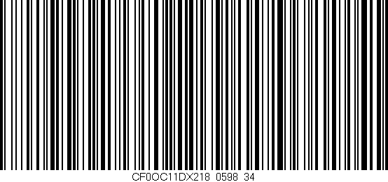 Código de barras (EAN, GTIN, SKU, ISBN): 'CF0OC11DX218/0598_34'