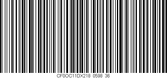 Código de barras (EAN, GTIN, SKU, ISBN): 'CF0OC11DX218/0598_36'