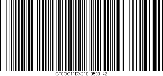 Código de barras (EAN, GTIN, SKU, ISBN): 'CF0OC11DX218/0598_42'