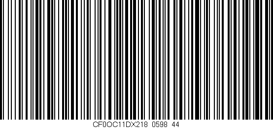 Código de barras (EAN, GTIN, SKU, ISBN): 'CF0OC11DX218/0598_44'