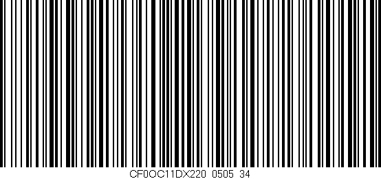 Código de barras (EAN, GTIN, SKU, ISBN): 'CF0OC11DX220/0505_34'