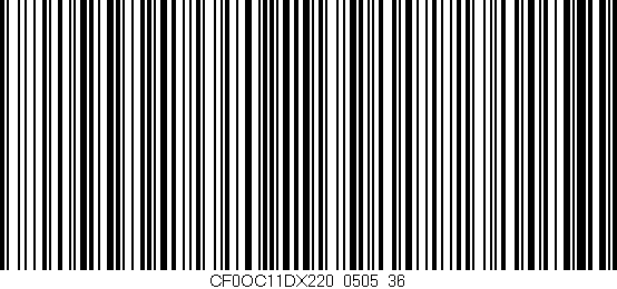 Código de barras (EAN, GTIN, SKU, ISBN): 'CF0OC11DX220/0505_36'