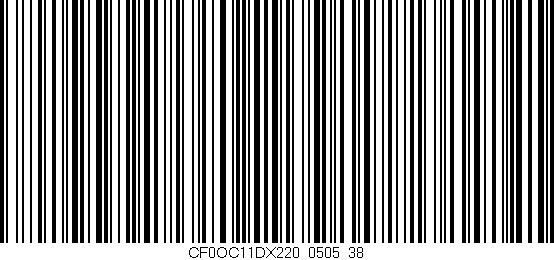 Código de barras (EAN, GTIN, SKU, ISBN): 'CF0OC11DX220/0505_38'