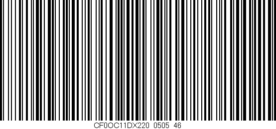 Código de barras (EAN, GTIN, SKU, ISBN): 'CF0OC11DX220/0505_46'