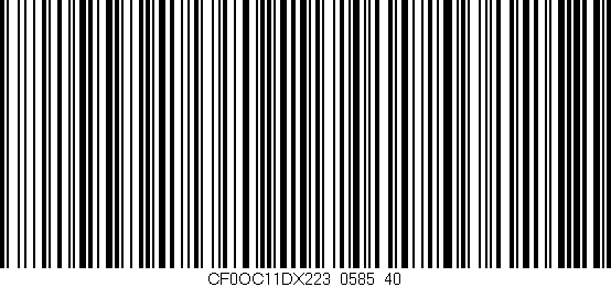 Código de barras (EAN, GTIN, SKU, ISBN): 'CF0OC11DX223/0585_40'
