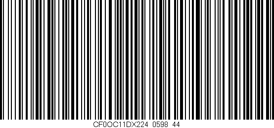 Código de barras (EAN, GTIN, SKU, ISBN): 'CF0OC11DX224/0598_44'