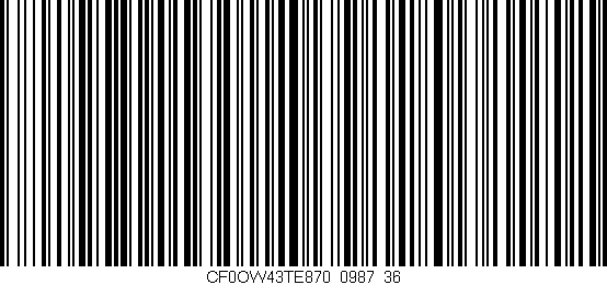 Código de barras (EAN, GTIN, SKU, ISBN): 'CF0OW43TE870/0987_36'