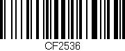 Código de barras (EAN, GTIN, SKU, ISBN): 'CF2536'