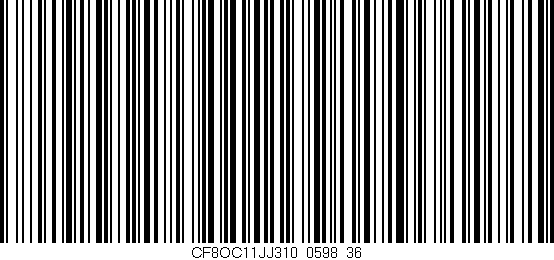 Código de barras (EAN, GTIN, SKU, ISBN): 'CF8OC11JJ310/0598_36'