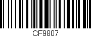 Código de barras (EAN, GTIN, SKU, ISBN): 'CF9807'