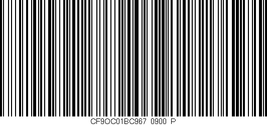 Código de barras (EAN, GTIN, SKU, ISBN): 'CF9OC01BC967/0900_P'