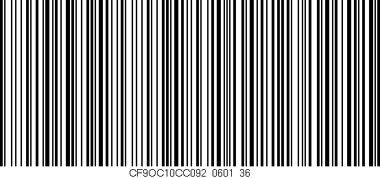 Código de barras (EAN, GTIN, SKU, ISBN): 'CF9OC10CC092/0601_36'
