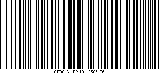 Código de barras (EAN, GTIN, SKU, ISBN): 'CF9OC11DX131/0585_36'
