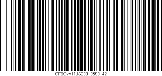Código de barras (EAN, GTIN, SKU, ISBN): 'CF9OW11JS238/0598_42'