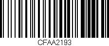 Código de barras (EAN, GTIN, SKU, ISBN): 'CFAA2193'