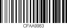 Código de barras (EAN, GTIN, SKU, ISBN): 'CFAA9963'