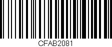 Código de barras (EAN, GTIN, SKU, ISBN): 'CFAB2081'