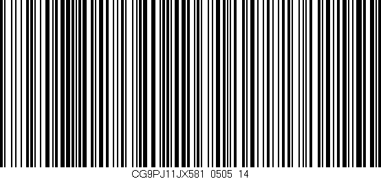 Código de barras (EAN, GTIN, SKU, ISBN): 'CG9PJ11JX581/0505_14'