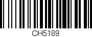Código de barras (EAN, GTIN, SKU, ISBN): 'CH5189'