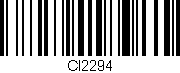 Código de barras (EAN, GTIN, SKU, ISBN): 'CI2294'