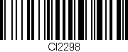 Código de barras (EAN, GTIN, SKU, ISBN): 'CI2298'