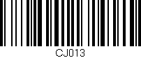 Código de barras (EAN, GTIN, SKU, ISBN): 'CJ013'