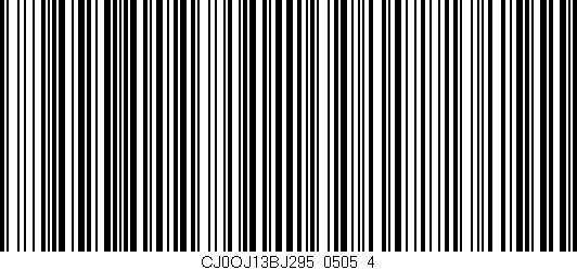 Código de barras (EAN, GTIN, SKU, ISBN): 'CJ0OJ13BJ295/0505_4'