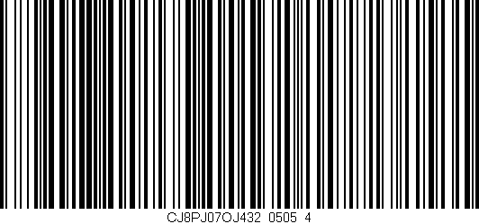 Código de barras (EAN, GTIN, SKU, ISBN): 'CJ8PJ07OJ432/0505_4'