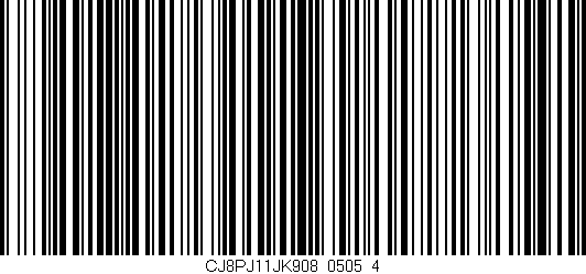 Código de barras (EAN, GTIN, SKU, ISBN): 'CJ8PJ11JK908/0505_4'