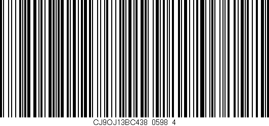 Código de barras (EAN, GTIN, SKU, ISBN): 'CJ9OJ13BC438/0598_4'